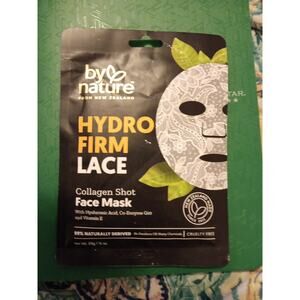 By nature from New Zealand, Hydro Firm Lace mask, collagen shot, Hyaluronic Acid